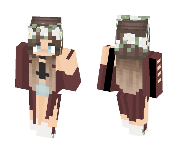Cute girl with a tank top on - Cute Girls Minecraft Skins - image 1