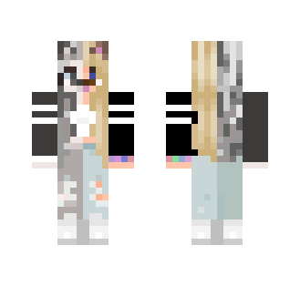 ~Two tone girl~ - Female Minecraft Skins - image 2