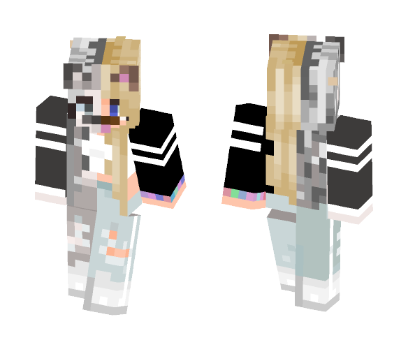 ~Two tone girl~ - Female Minecraft Skins - image 1