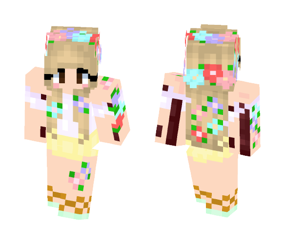 Summer Flowers - Female Minecraft Skins - image 1