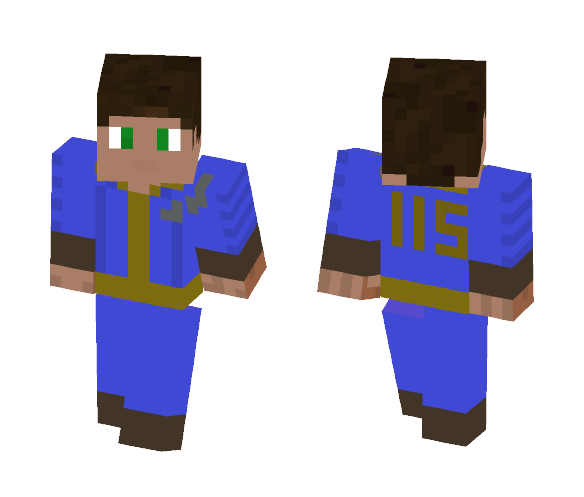 Fallout 4 Style Vault Suit - Male Minecraft Skins - image 1