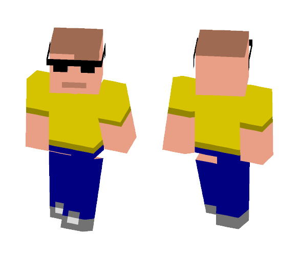 Yellow shirt, sunglasses - Male Minecraft Skins - image 1