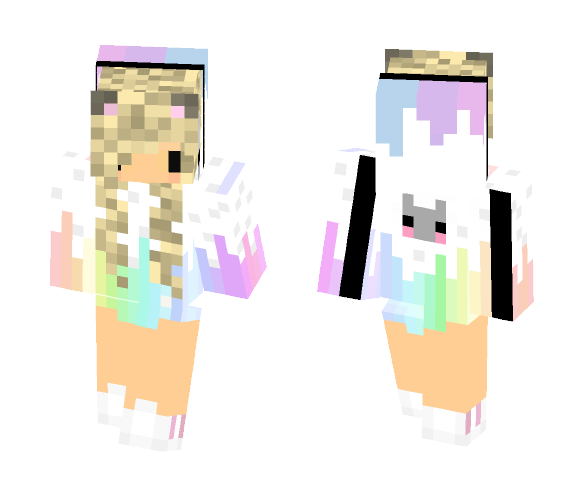pastel hooded girl - Girl Minecraft Skins - image 1