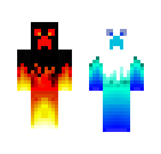 Fire and Ice Creeper! - Male Minecraft Skins - image 2