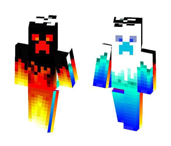 Fire and Ice Creeper! - Male Minecraft Skins - image 1