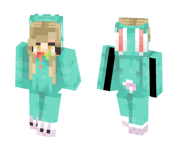 Bunny Onesie - Female Minecraft Skins - image 1