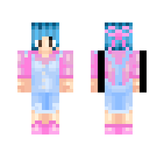Pastel Girl With Overalls - Girl Minecraft Skins - image 2