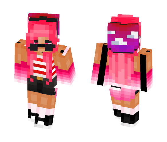 Glasses Pink - Female Minecraft Skins - image 1