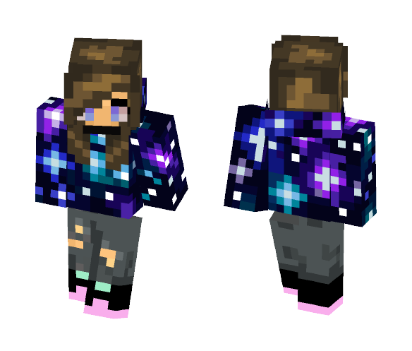 Galaxy Sweatshirt - Female Minecraft Skins - image 1