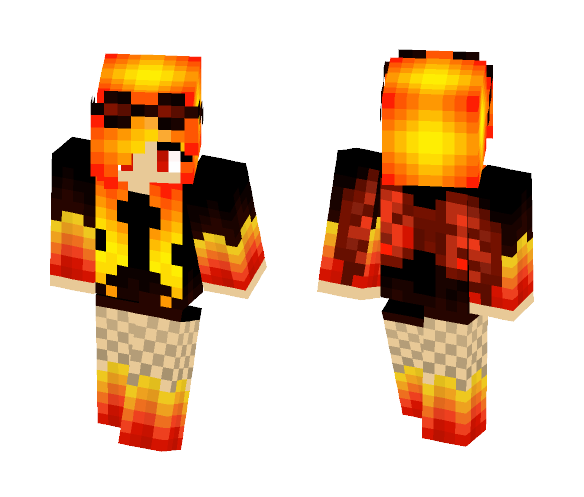 Fire Angle - Female Minecraft Skins - image 1
