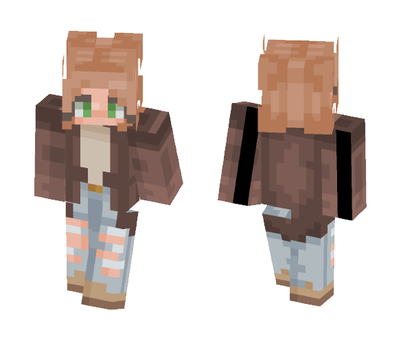 Falling Leaves (new oc) ♥ Huffle - Female Minecraft Skins - image 1