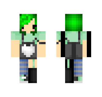 emo | green hair | leminium ﻿∞ - Female Minecraft Skins - image 2