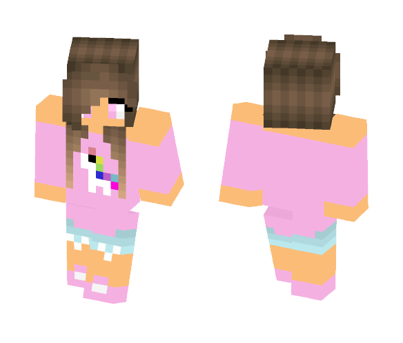 unicorn pink girl - Girl Minecraft Skins - image 1