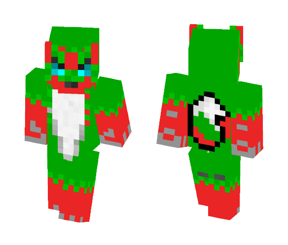 Red And Green Werewolf Wolf Form - Male Minecraft Skins - image 1