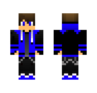 Black/Blue hoodie - Male Minecraft Skins - image 2