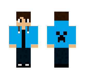 Blue Hoodie - Male Minecraft Skins - image 2
