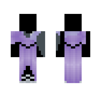 Sheer Cloak 2 Piece Purple Dress - Female Minecraft Skins - image 2