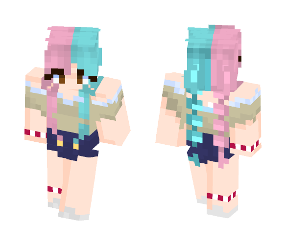 -=+Braided Beauty Fusion+=- - Female Minecraft Skins - image 1