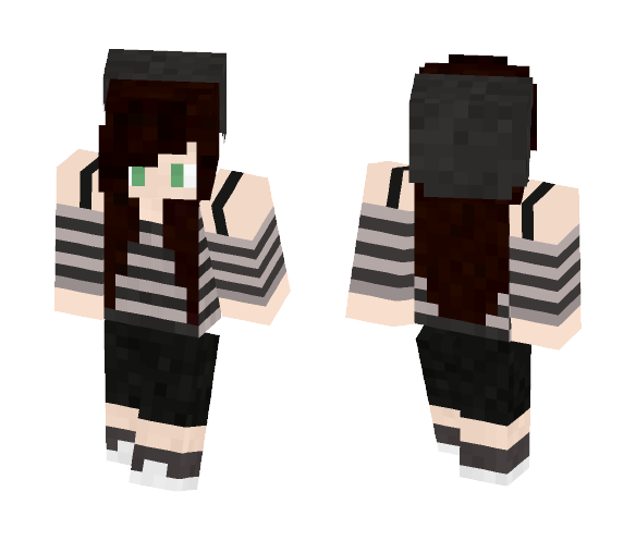 Girl in a gray shirt - Girl Minecraft Skins - image 1