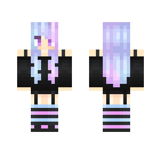 Pastel goth horned cutie - Female Minecraft Skins - image 2