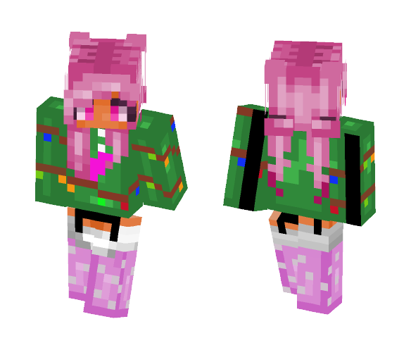 Chrismas Pink - Female Minecraft Skins - image 1