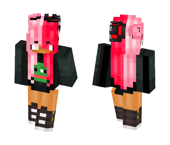 Mono Pink (Pink and Hot Pink) - Female Minecraft Skins - image 1