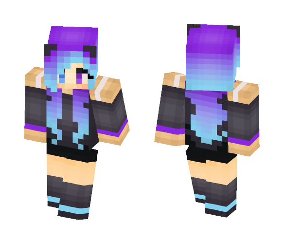 purple and blue cutie - Lemi - - Female Minecraft Skins - image 1