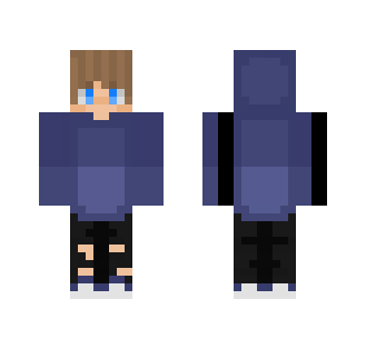Blue Hoodie - Male Minecraft Skins - image 2