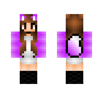 Purple wolf girl - Girl Minecraft Skins - image 2