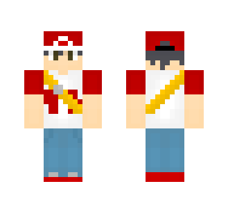 Trainer Red (Adult;Alola) - Male Minecraft Skins - image 2