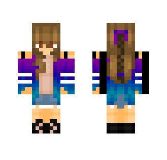 Purple Blue//My own edit - Female Minecraft Skins - image 2