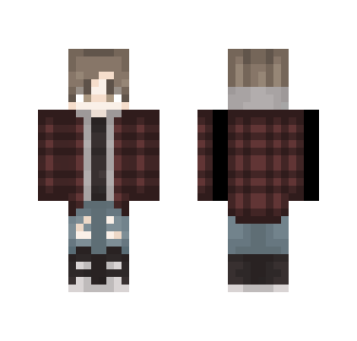 flannel + hoodie - Male Minecraft Skins - image 2