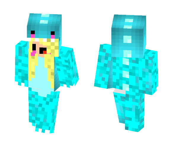 Cute Dino Girl For Bluu - Cute Girls Minecraft Skins - image 1