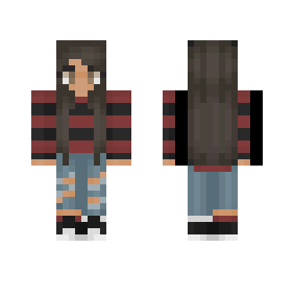 Red and black x - Female Minecraft Skins - image 2