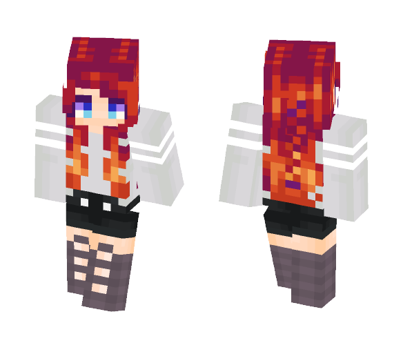 Contrasted Hair - Female Minecraft Skins - image 1