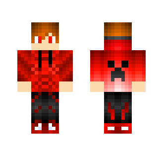 creeper on back with red hoodie - Male Minecraft Skins - image 2