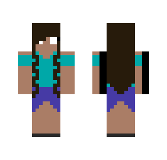 Cartoon herobrine girl - Girl Minecraft Skins - image 2