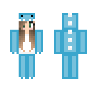 Dino Girl//Blue - Female Minecraft Skins - image 2