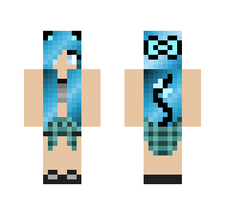 Blue neko - Female Minecraft Skins - image 2