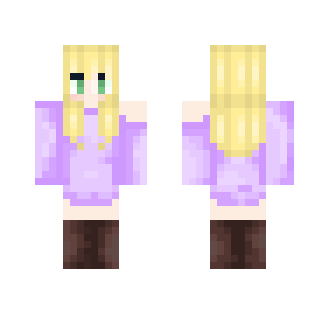 Pastel Purple Sweater Dress - Female Minecraft Skins - image 2