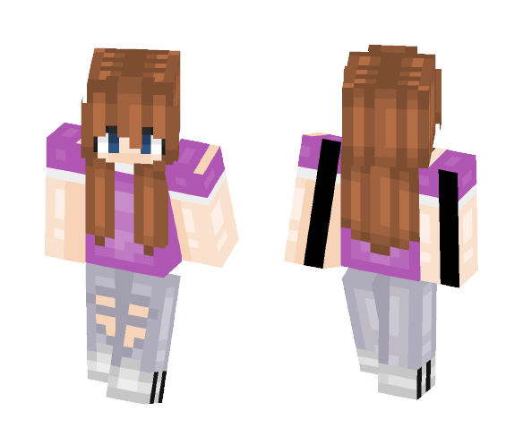 Purple || Zombie Danny - Female Minecraft Skins - image 1