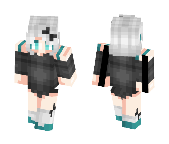 Black Bow Girl Skin - Girl Minecraft Skins - image 1