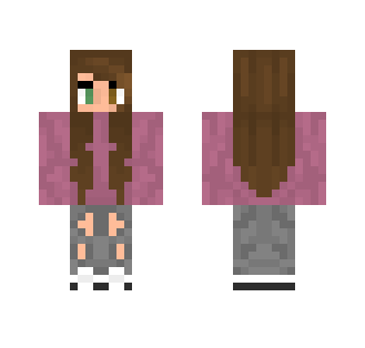 Pink SHirt Girl ¯_(ツ)_/¯ - Girl Minecraft Skins - image 2