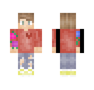 o3o Red T-Shirt Boy - Boy Minecraft Skins - image 2