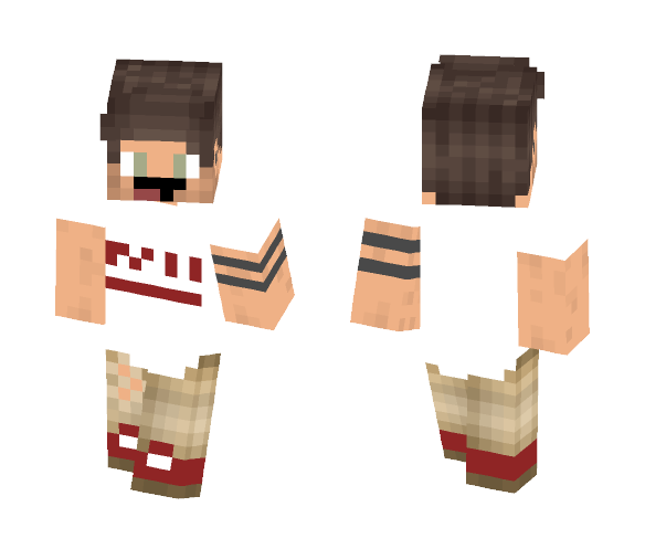 Long White T-Shirt - Male Minecraft Skins - image 1