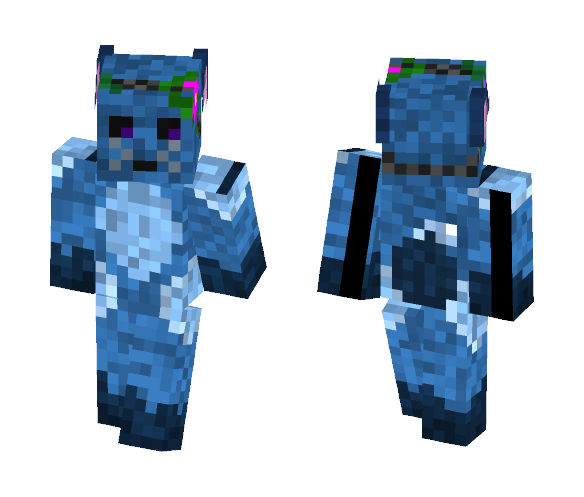 Blue Fox w/ Flowers - Female Minecraft Skins - image 1