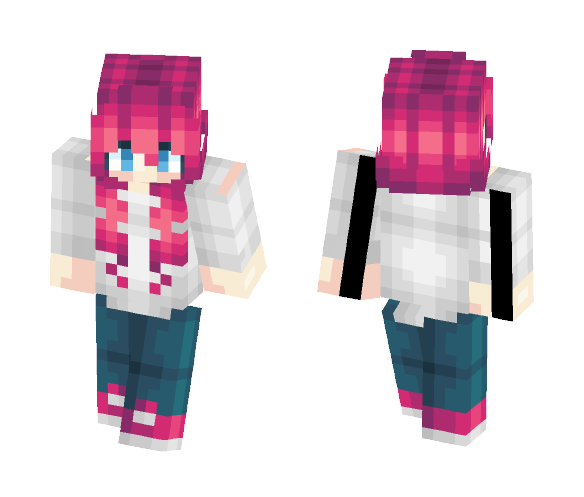 Cute Magenta Girl Skin - Cute Girls Minecraft Skins - image 1