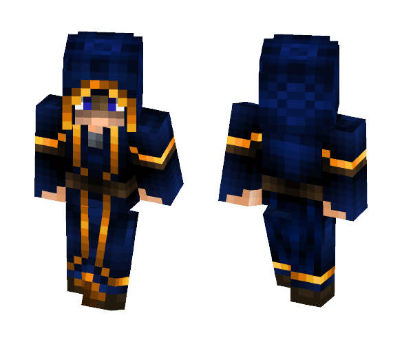 Blue Cloacked Figure - Male Minecraft Skins - image 1