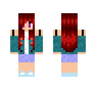 Teen Girl with Red Hair - Color Haired Girls Minecraft Skins - image 2