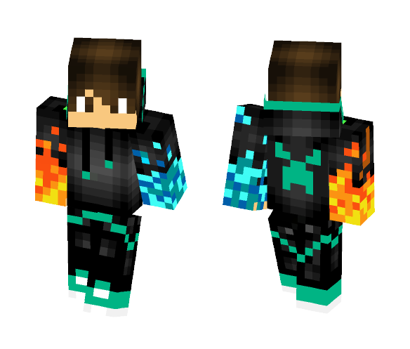 cool fire ice kid - Male Minecraft Skins - image 1